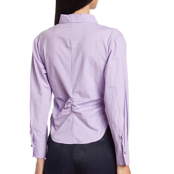 70/21 High-Low Long Sleeve Top, Designer Luxury, Large. Purple, NWT - Picture 3 of 15